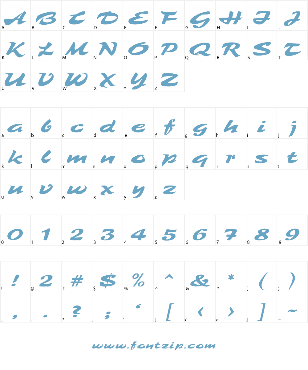 Tambo Font Character